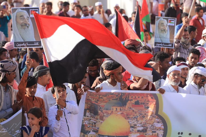 صور تظهر حشود بحضرموت تضامنا مع شعب فلسطين وتنديدا بجرائم الكياني الصهيوني