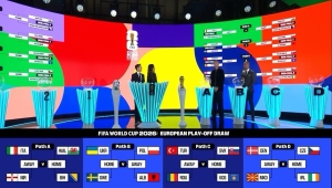 (فيفا) يعلن نتائج قرعة الملحقين العالمي والأوروبي المؤهلين لكأس العالم 2026