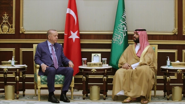 أردوغان يبحث مع ابن سلمان العلاقات الثنائية وقضايا إقليمية