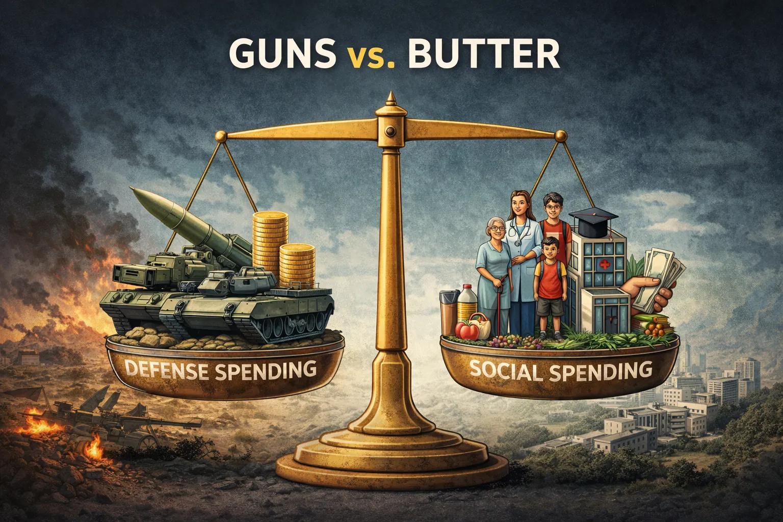 المدافع مقابل الزبدة تقرير يحذر من زيادة الإنفاق على السلاح أكثر من الشعوب