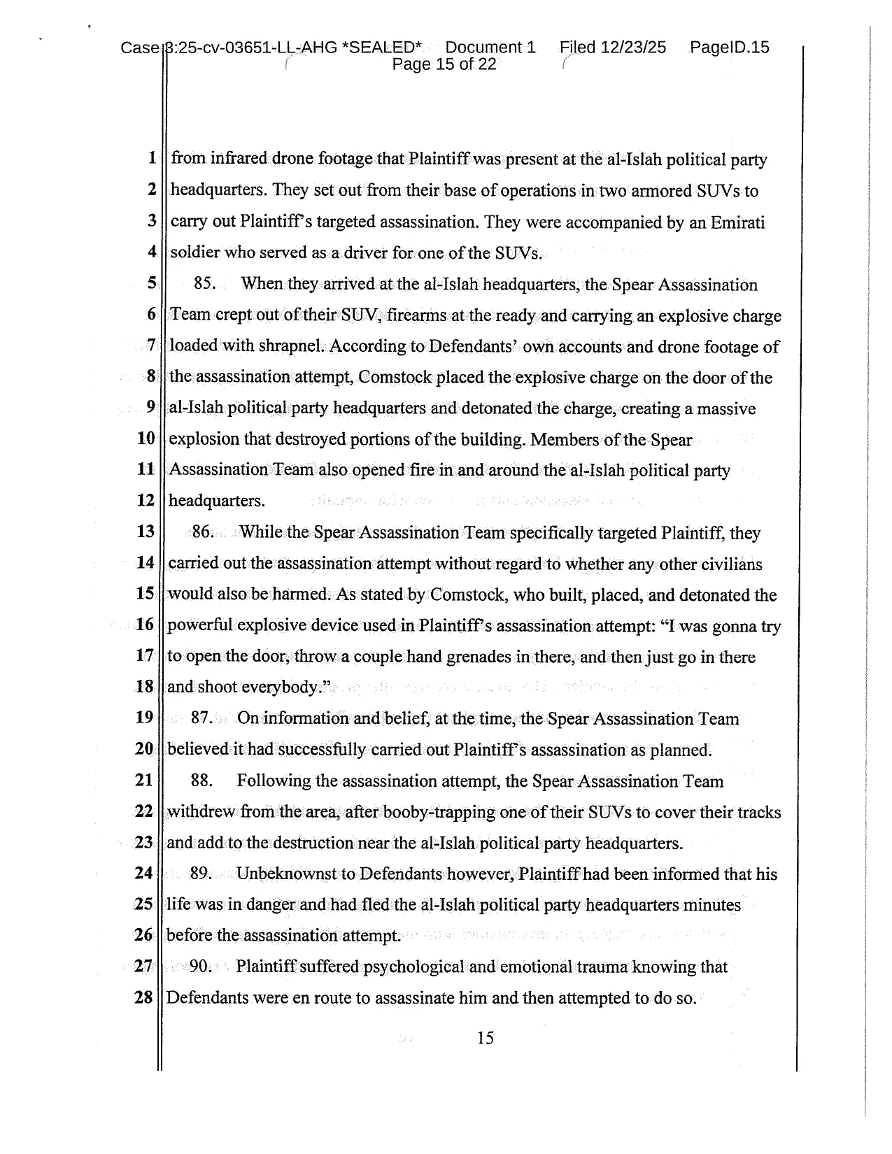 الموقع بوست يحصل على وثائق الدعوى القضائية المرفوعة ضد الإمارات في أمريكا ومرتزقتها في اليمن