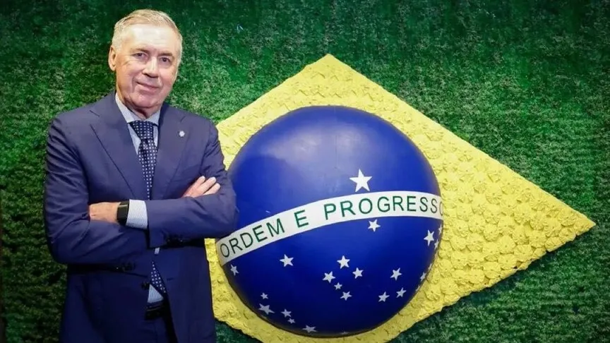 البرازيل تمدد عقد مدربها الإيطالي أنشيلوتي حتى 2030