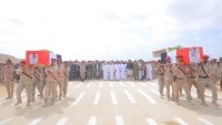 المهرة.. تشييع مهيب لجثماني العميد عبدالله زايد والعقيد الوشلي